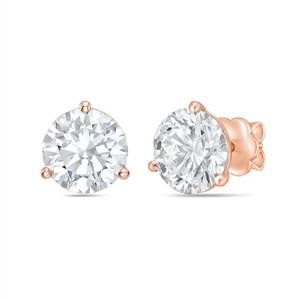 NEW DIANA M JEWELS lab-grown diamond round stud earrings, 10.00 ctw, three-prong